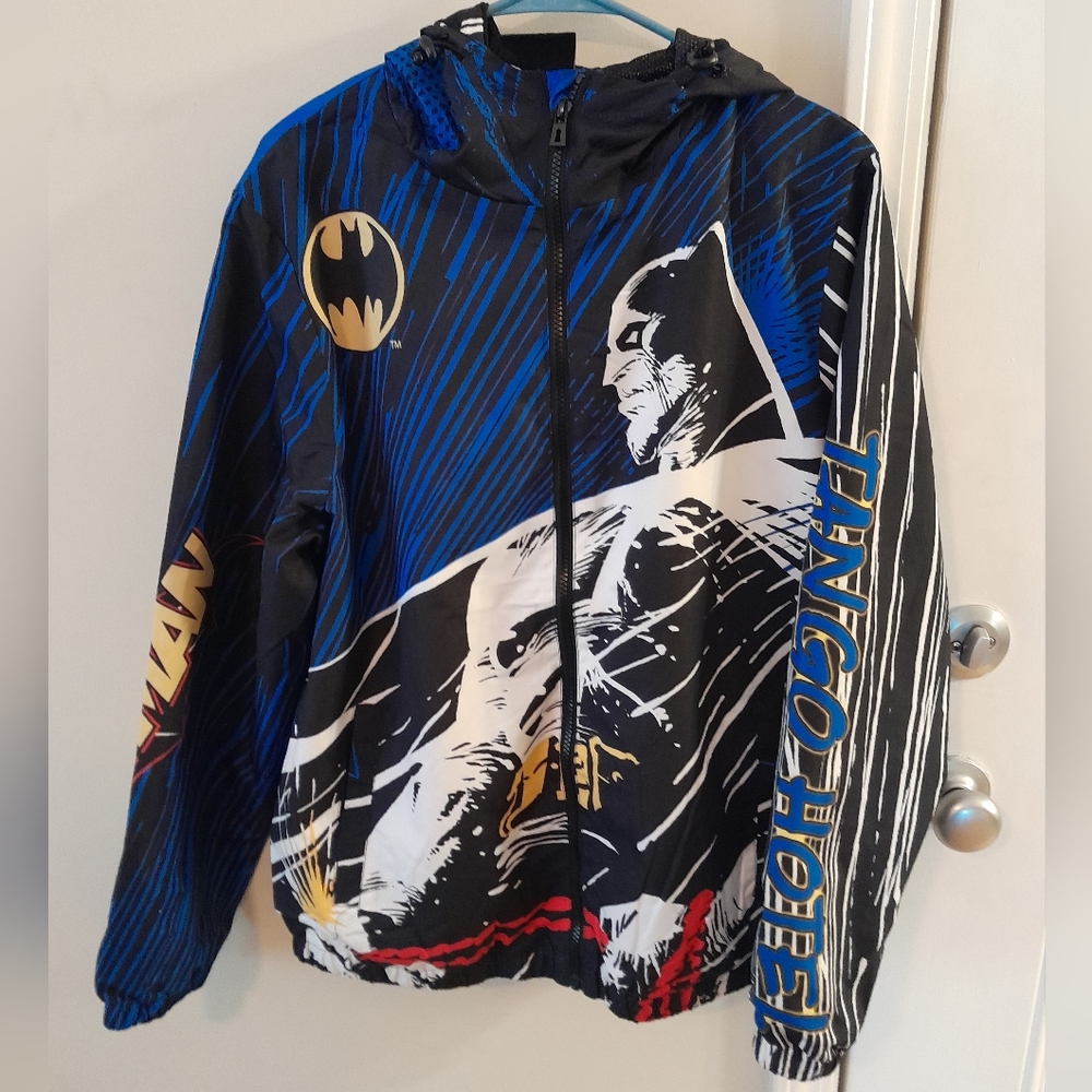 Tango Hotel Batman Windbreaker Jacket with Hoodie Men's Medium